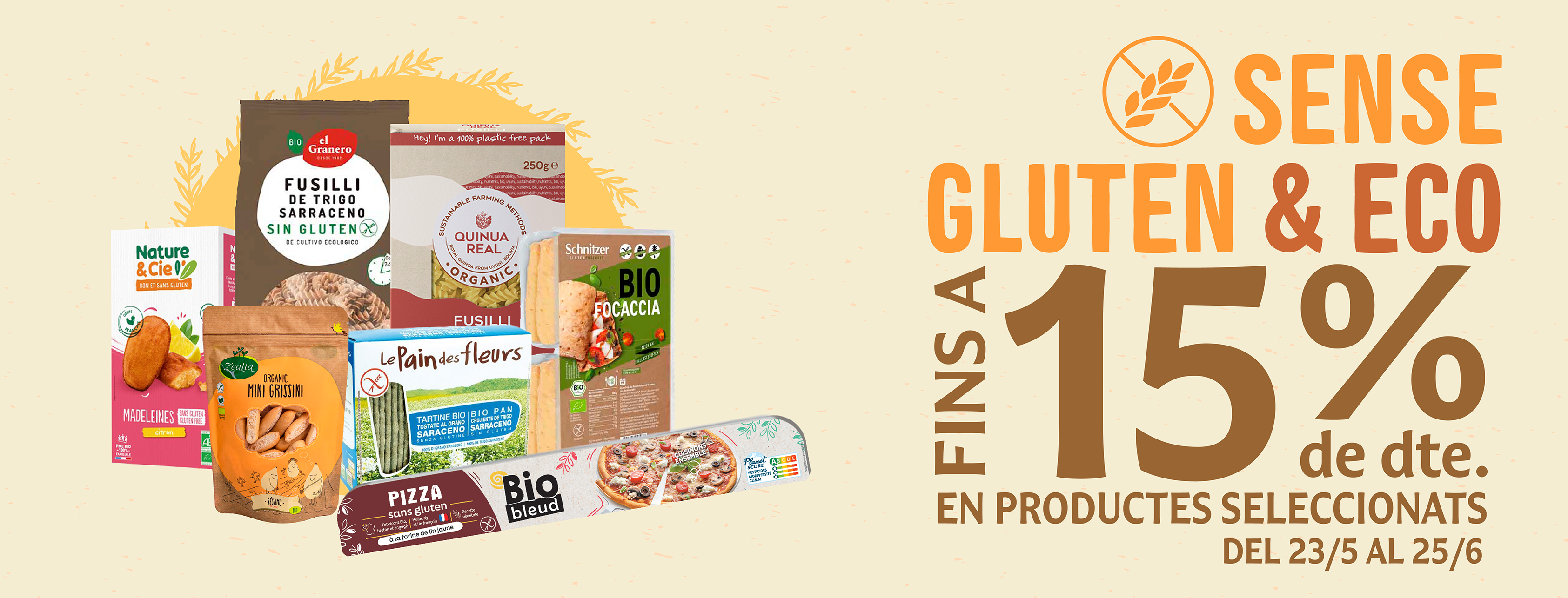 Bodegò de productes sense glútens en promoció en supermercats Veritas