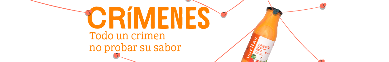 Foto donde se ve una botella de gazpacho de marca Veritas