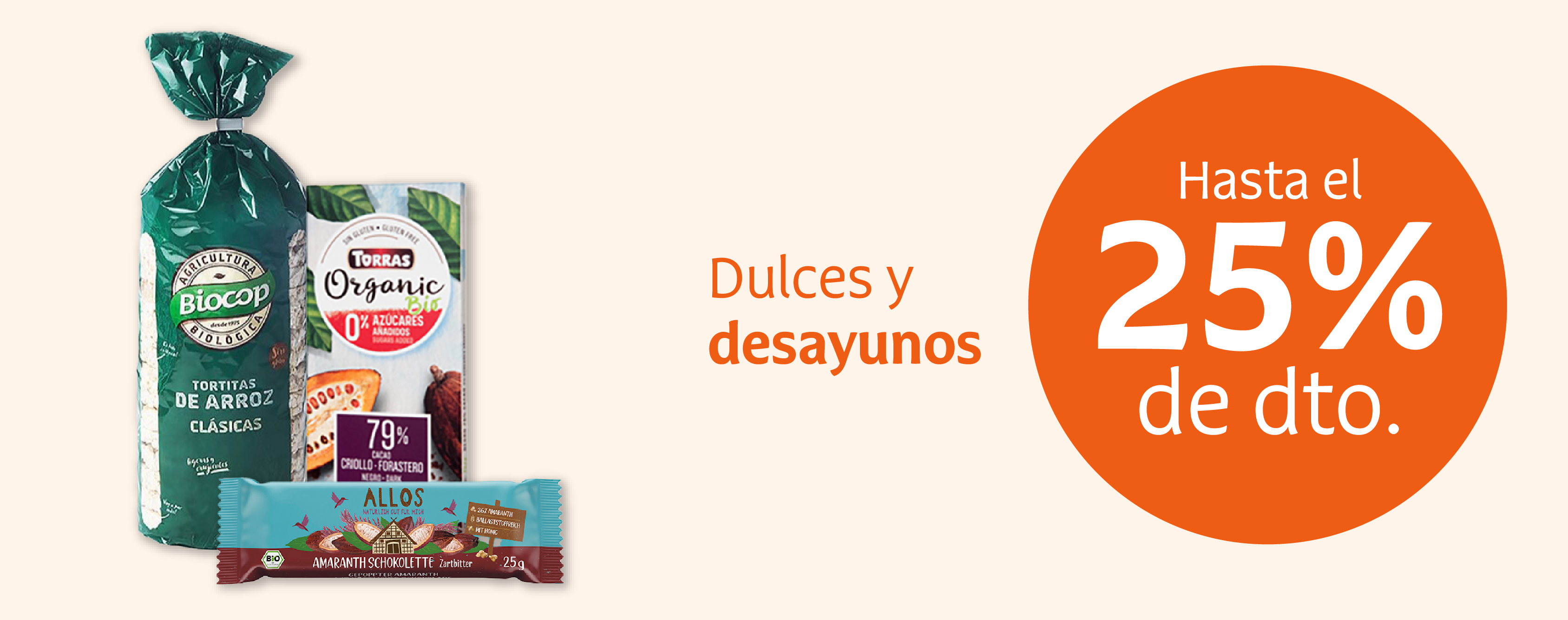 Productos dulces y de desayuno en oferta