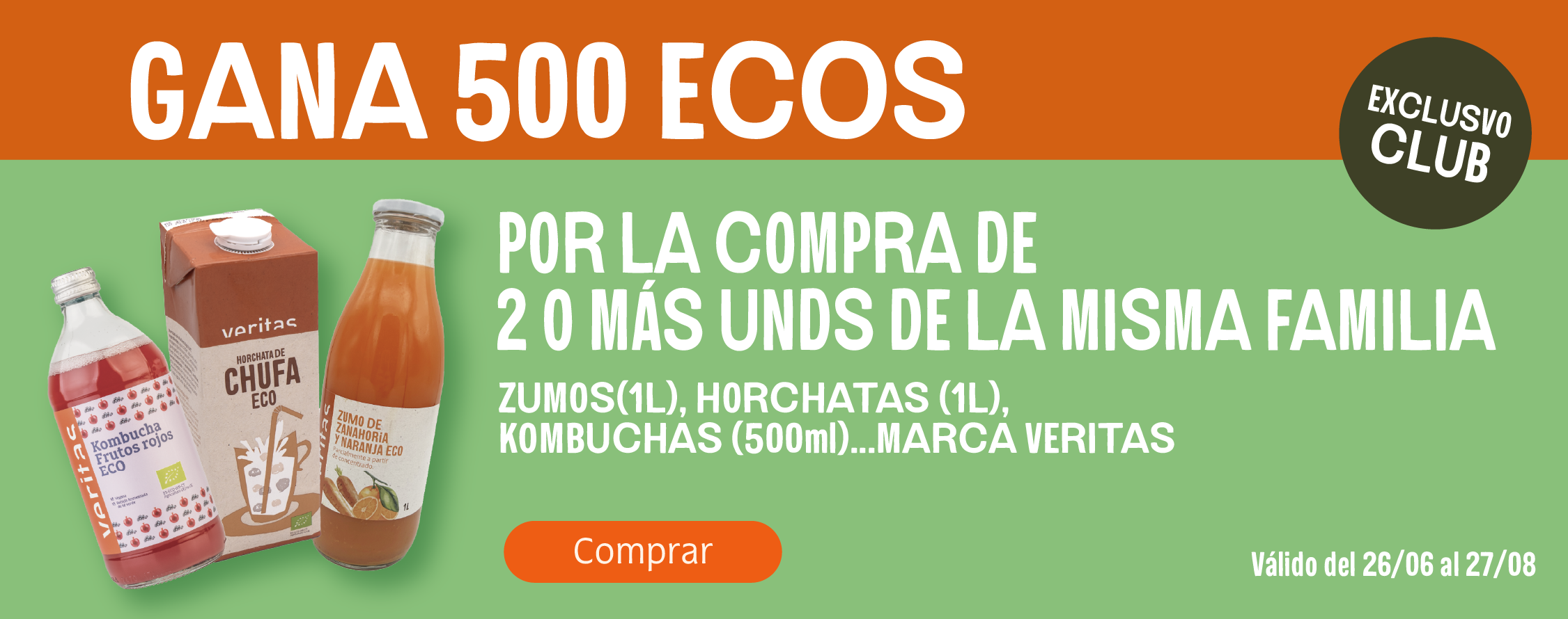 Promoción de 500 ecos del club Veritas