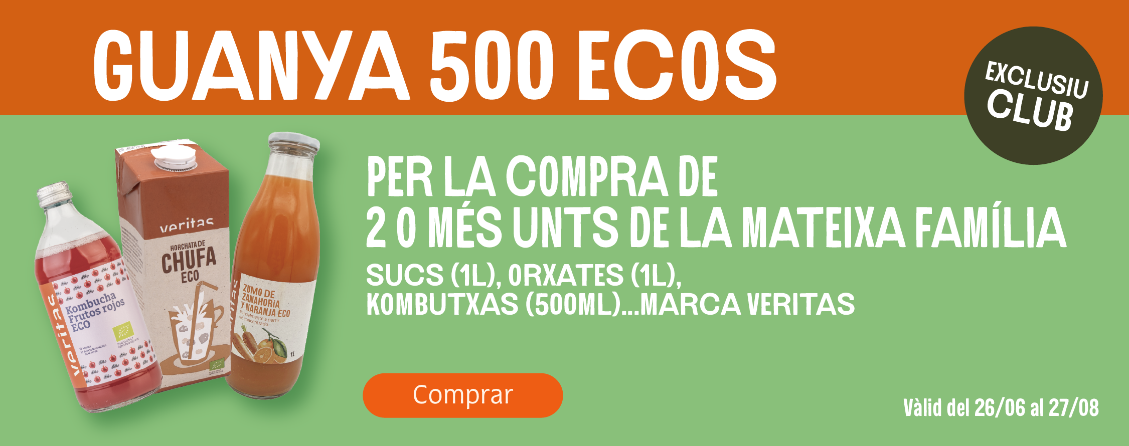 Promoción de 500 ecos del club Veritas