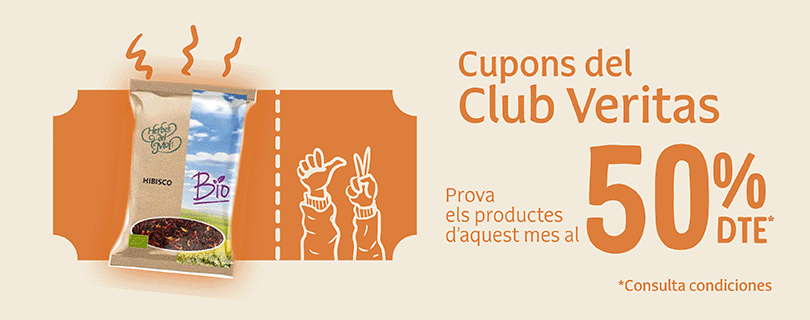 Imagen cupones del club Veritas primera unidad al 50%
