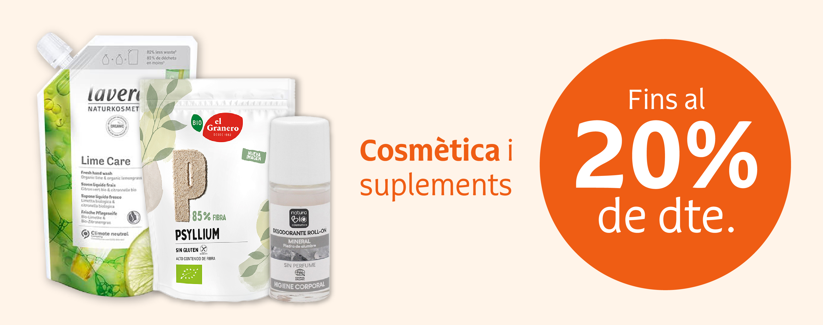 Productos de cosmética y suplementación en oferta