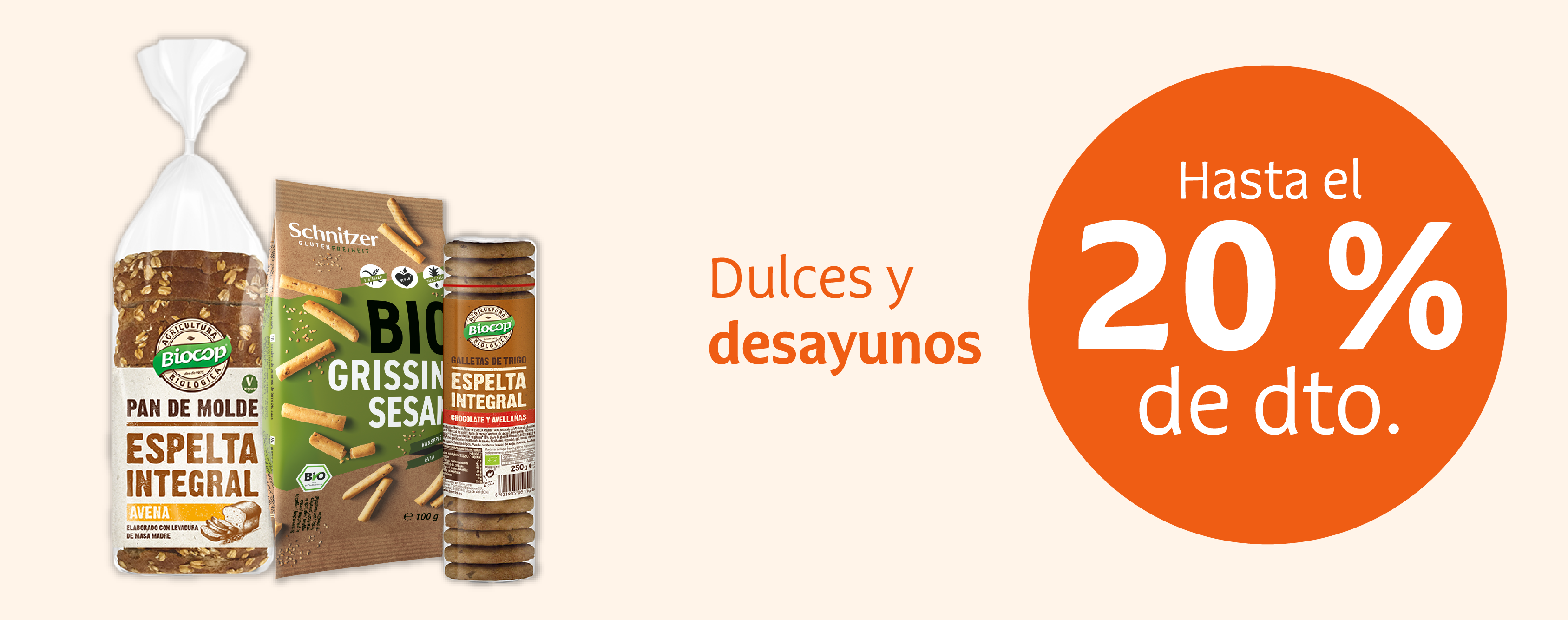 Productos dulces y de desayuno en oferta