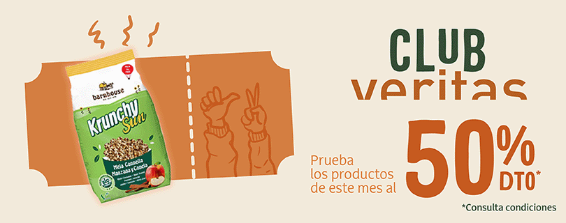 Imagen cupones del club Veritas primera unidad al 50%