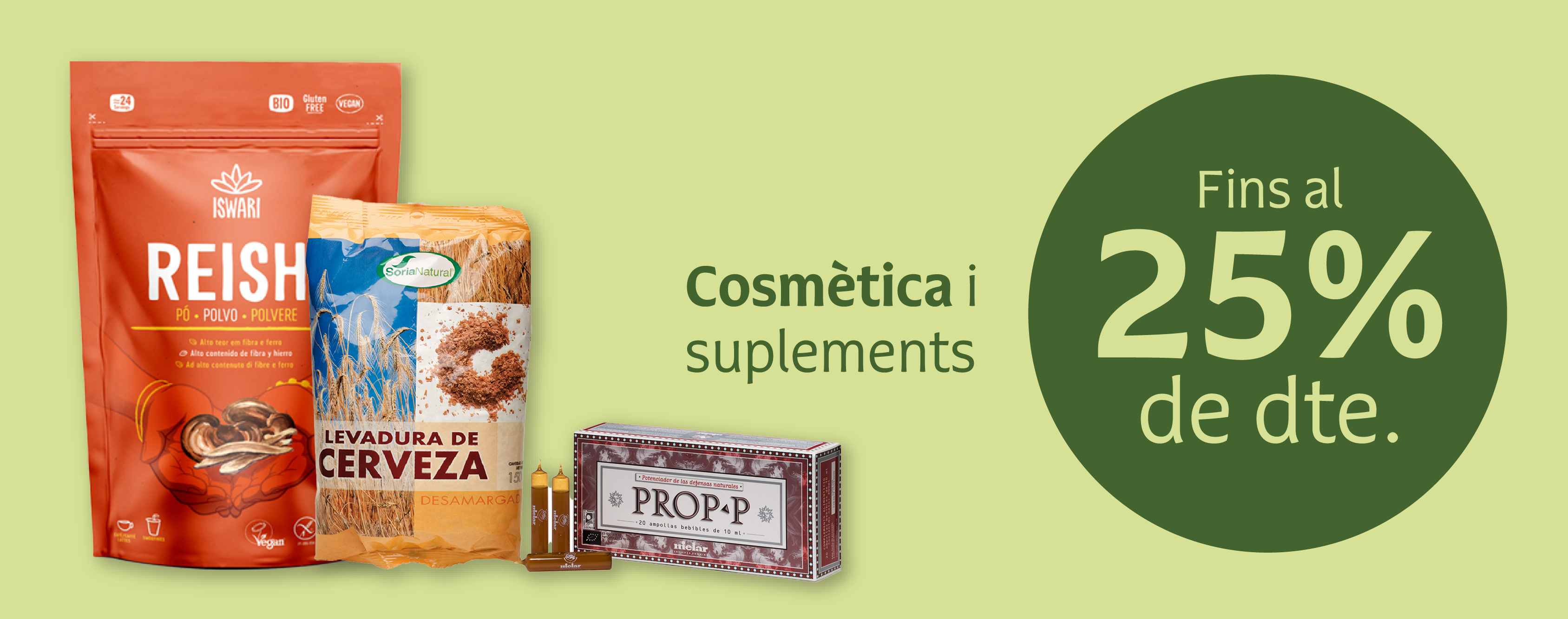 Productos de cosmética y suplementación en oferta
