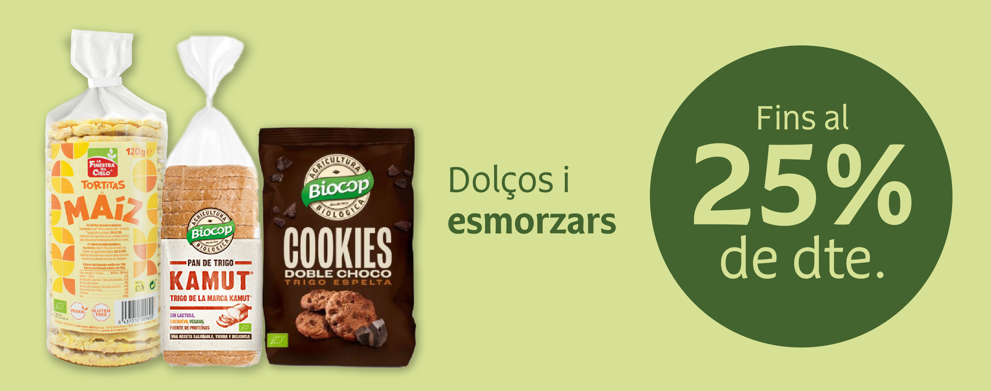 Productos dulces y de desayuno en oferta