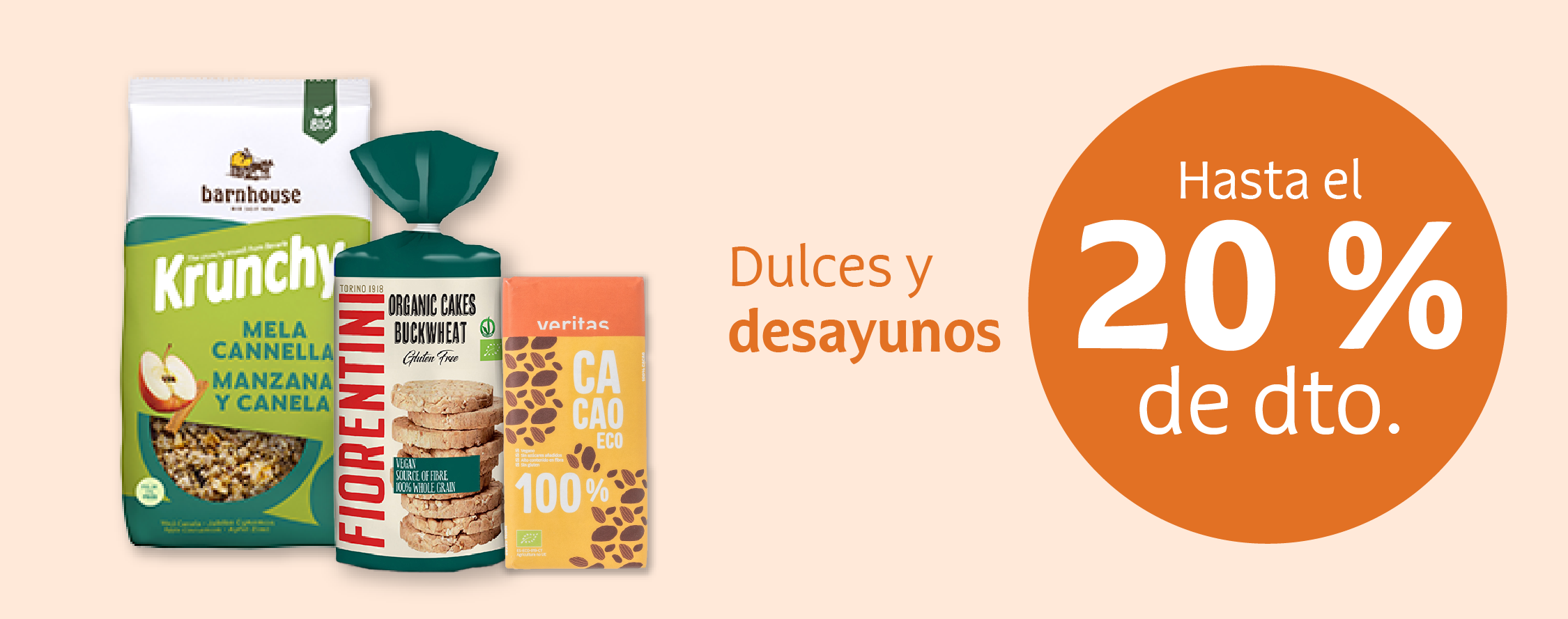 Productos dulces y de desayuno en oferta
