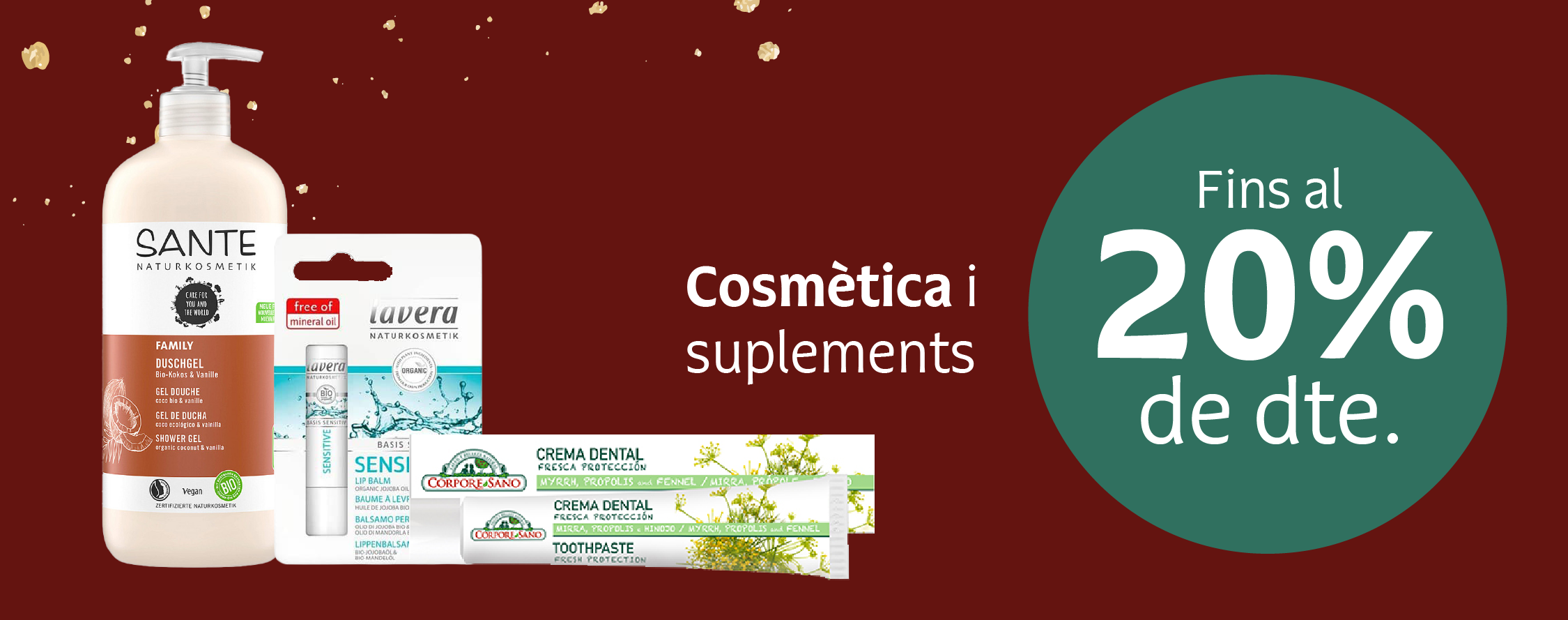 Productos de cosmética y suplementación en oferta