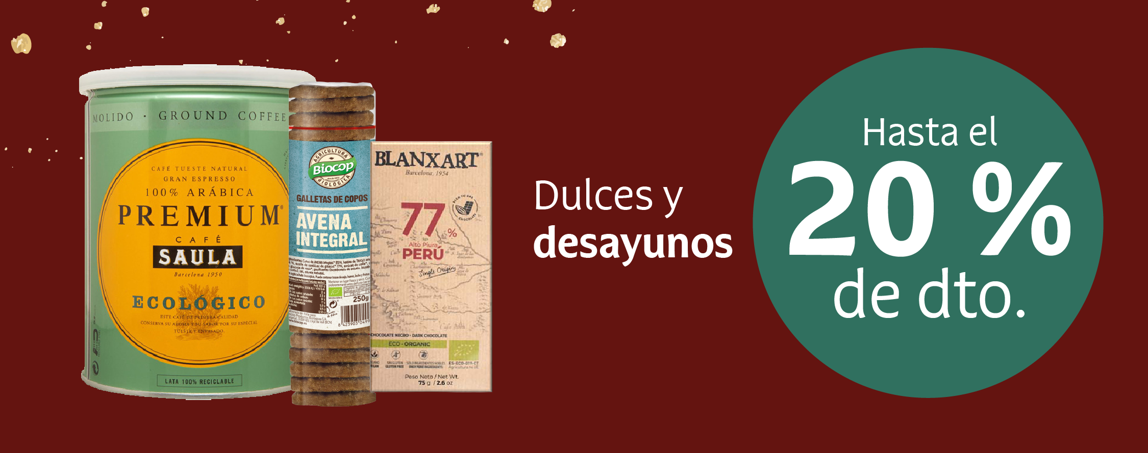 Productos dulces y de desayuno en oferta