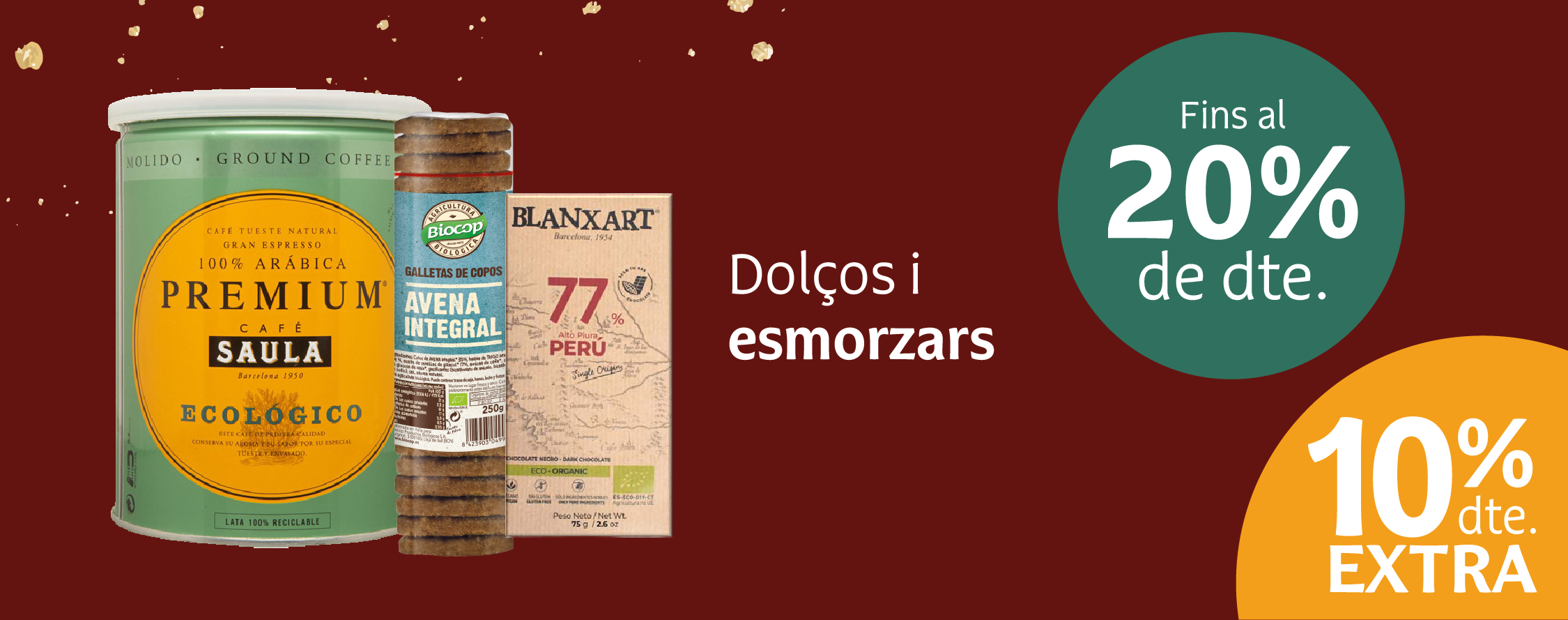 Productos dulces y de desayuno en oferta