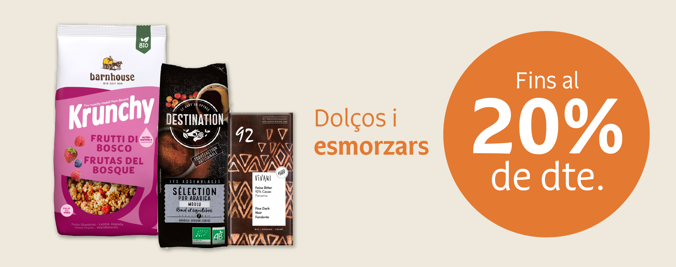 Productos dulces y de desayuno en oferta
