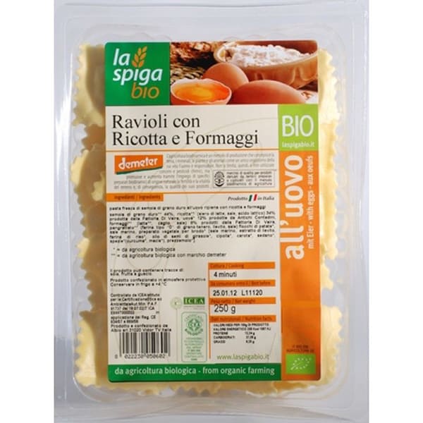 Ravioli ricotta con queso 250g