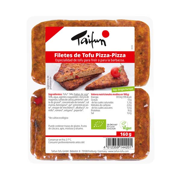 Filetes de tofu sabor pizza 160g ECO