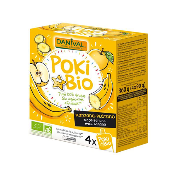 Poki de manzana y plátano 4x90g ECO