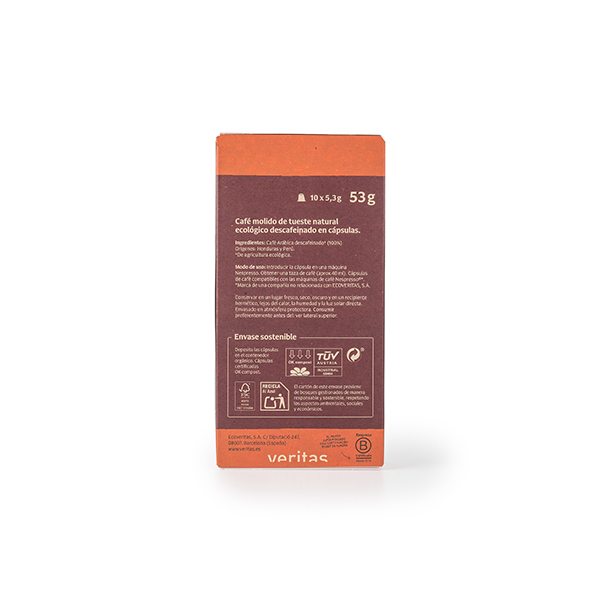 Cafè descafeïnat càpsules 10u ECO