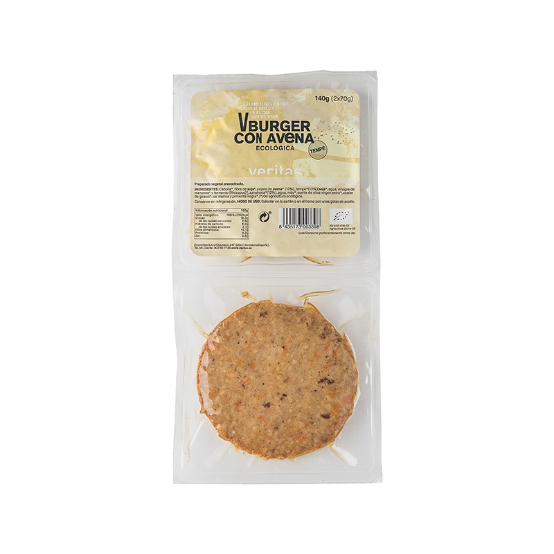 Hamburguesa de tempe amb civada 140g ECO