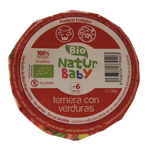 Puré de ternera y verduras 230g