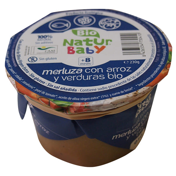 Pure merluza,arroz,verduras 230g
