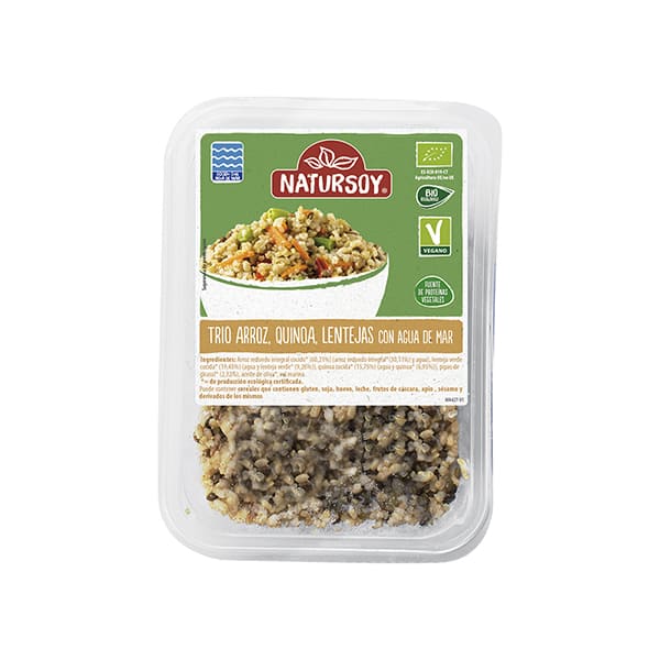 Arroz, quinoa y lentejas cocidas 400g