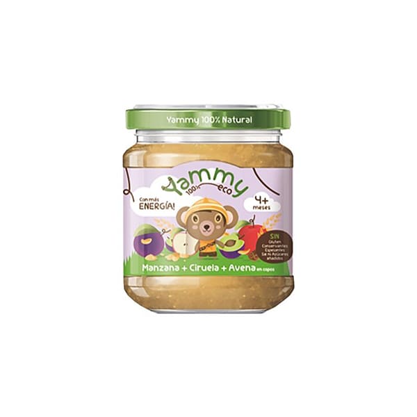 Puré manzana ciruela y avena 195g