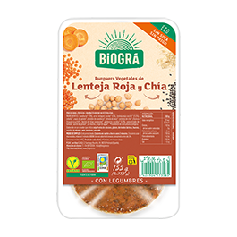 Vburger lent roj chia 2x80g ECO