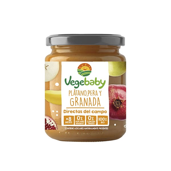 Purè plàtan/pera/magrana 190g ECO