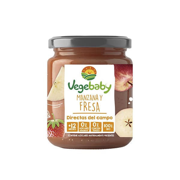 Puré manzana y fresa 190g ECO