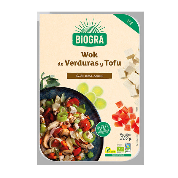 Wok verduras con tofu 220g ECO