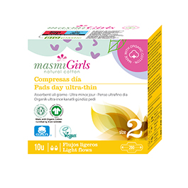 Compresas día Girls Alas 10u ECO