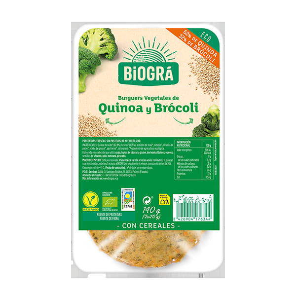 Hamburguesa Quinoa/Brócoli 160g ECO