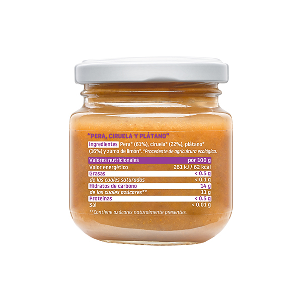 Puré Tres Frutas 130g ECO