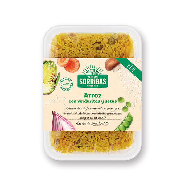 Arroz con verduras y setas 200g ECO