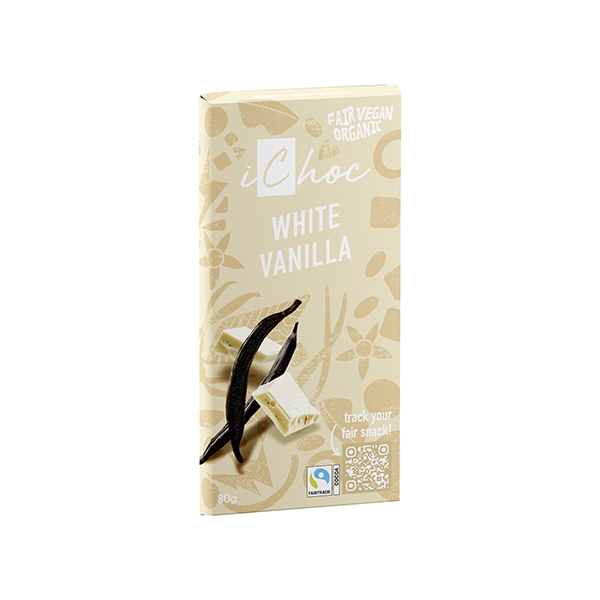 Xocolata blanca vainilla 80g ECO