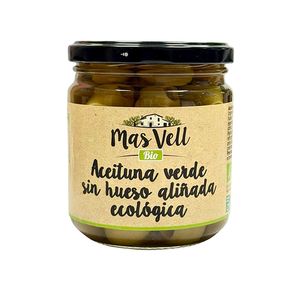 Oliva verda sense ós adobades 170g ECO