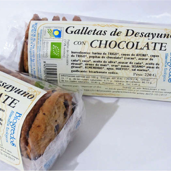 Galletas desayuno chocolate 220g ECO