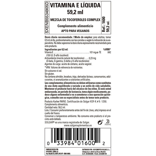 Vitamina E Líquida 59,2ml