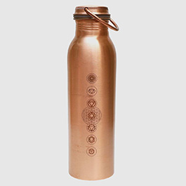 Botella cobre chakras