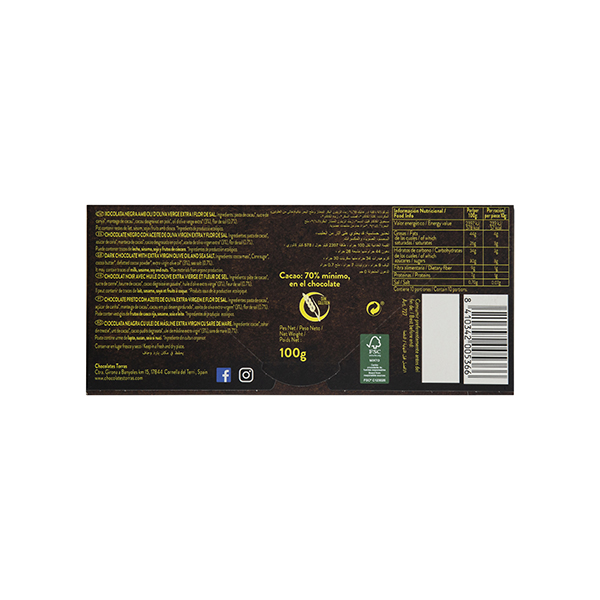 Choco aceite oliva sal 100g ECO