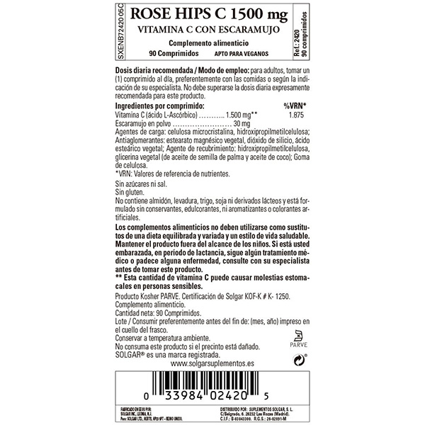 Rose hips C1500 mg 90comp