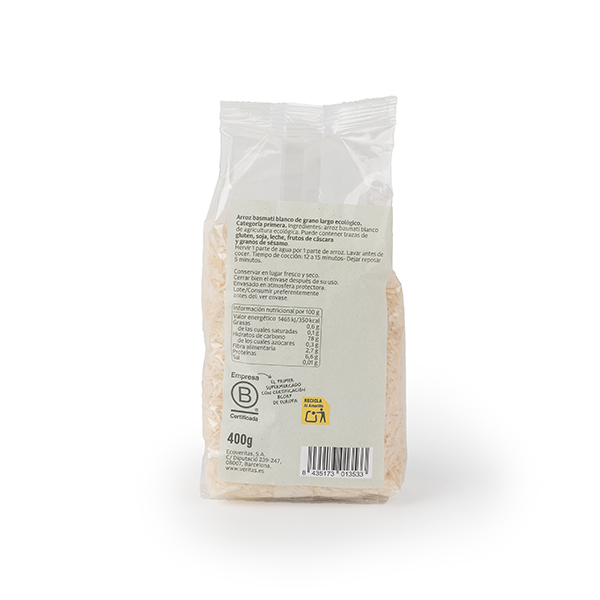Arròs basmati blanc 400g ECO