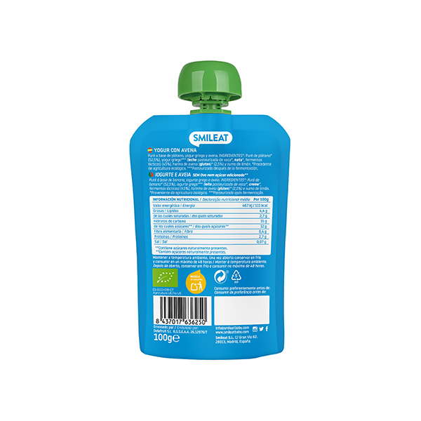 Pouch iogurt i civada 100g ECO