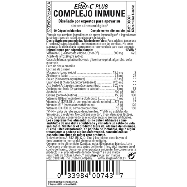 Ester-C® Plus complejos inmune