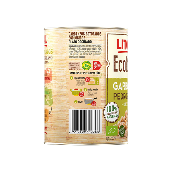 Cigrons pedros sofregit 425g ECO