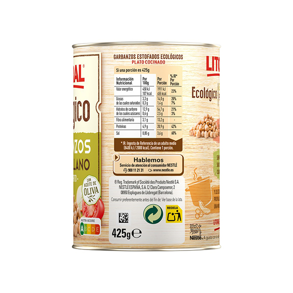 Cigrons pedros sofregit 425g ECO