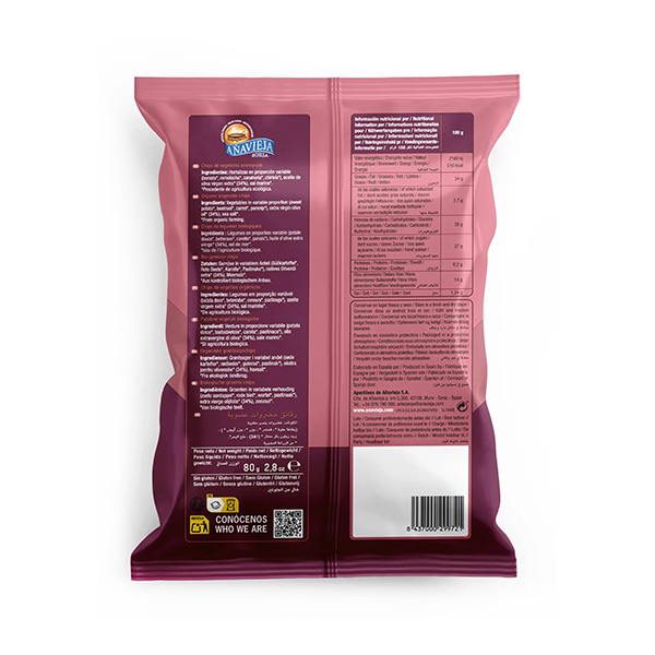 Chips vegetales 80g ECO