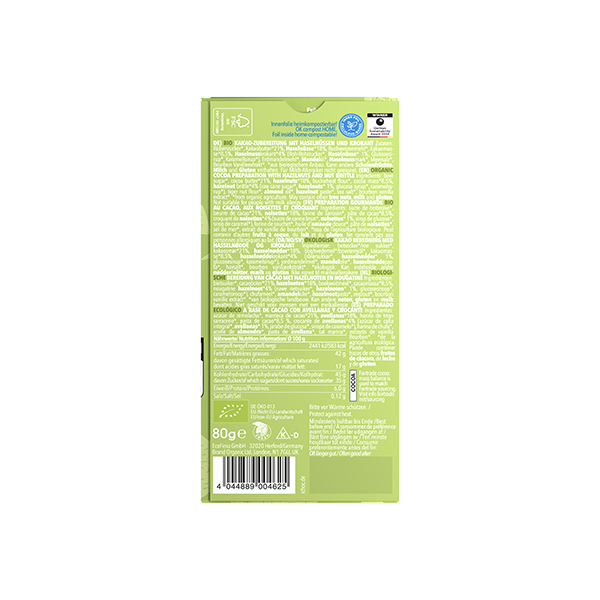 Chocolate vegano avell 80g ECO