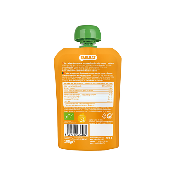 Pouch de almendra mango y piña 100g ECO