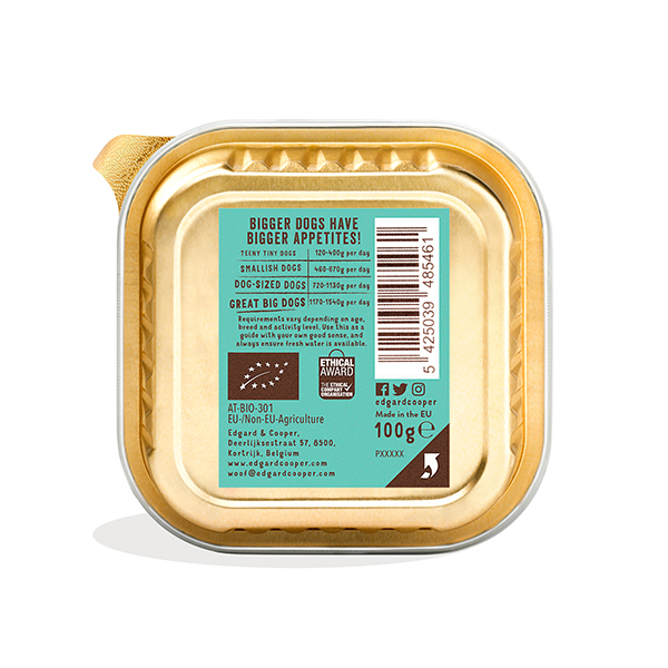 Tarrina perro pescado 100g ECO