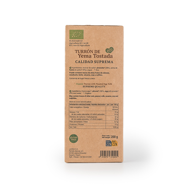 Turrón yema tostada 200g ECO